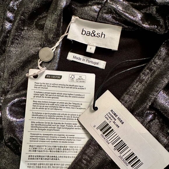 Ba&sh Miss Metallic Holiday Party Dress Festive Clubbing Going Out - Picture 8 of 8